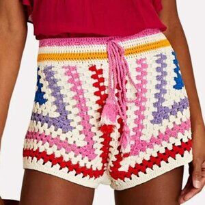FARM Rio Multicolor Crochet Shorts